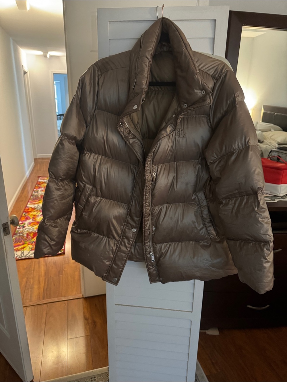 Polo by Ralph Lauren Olive-Brown Quilted Down Puffer Jacket